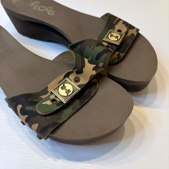 Flogg Women's Melanie Camo Camouflage Leather Slides Sandals US Size 8‎ - Picture 10 of 13
